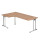 Winkelschreibtisch Freiformtisch New York 720 x 2000 x 1200/800 mm C-Fuß Design