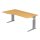 Winkelschreibtisch Freiformtisch Canberra 650-850 x 1800 x 1000/800 mm C-Fuß Design