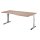 Winkelschreibtisch Computertisch Osaka 650-850 x 1800 x 1000/800 mm C-Fuß Design