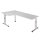 Winkelschreibtisch Computertisch Osaka 650-850 x 2000 x 1200/800 mm C-Fuß Design