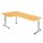 Winkelschreibtisch Computertisch Osaka 650-850 x 2000 x 1200/800 mm C-Fuß Design