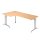 Winkelschreibtisch Freiformtisch Berlin 720 x 2000 x 1200/800 mm C-Fuß Design